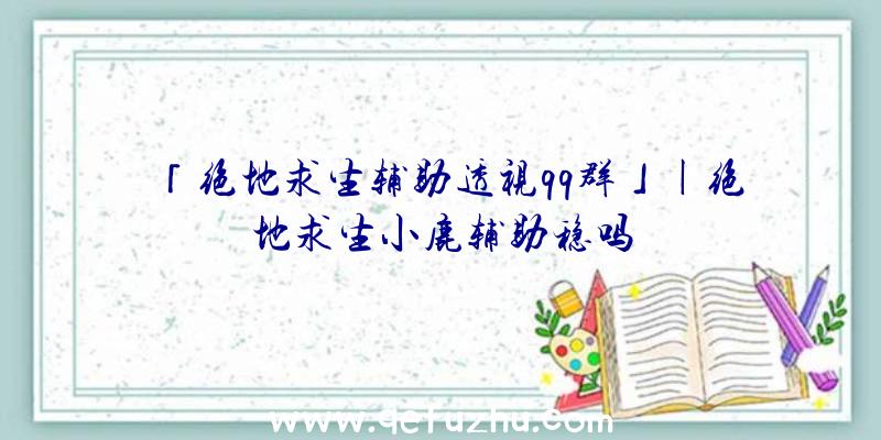 「绝地求生辅助透视qq群」|绝地求生小鹿辅助稳吗